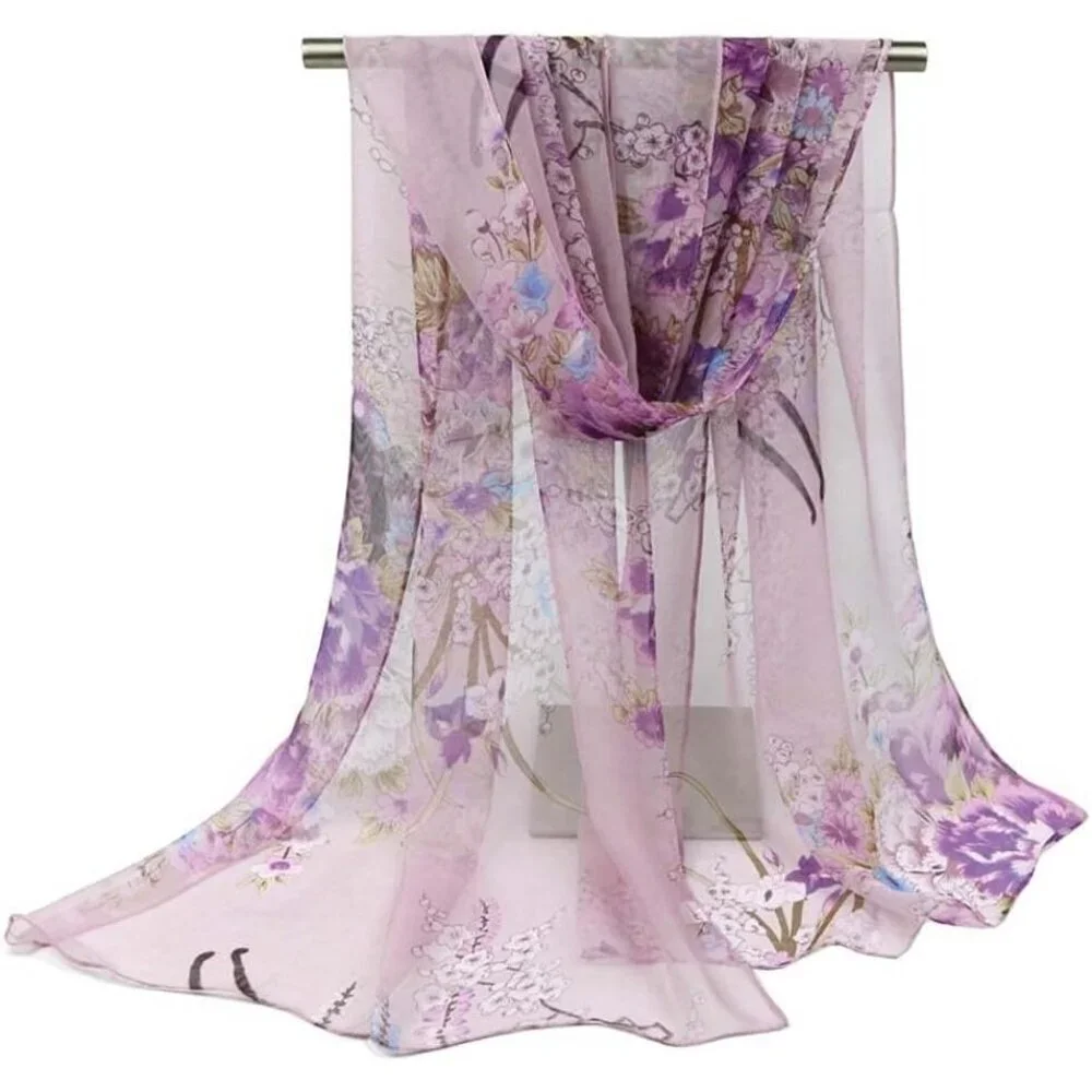 Women's Ao7  Lightweight Floral Print Scarves, Shawl Wraps & Fashion